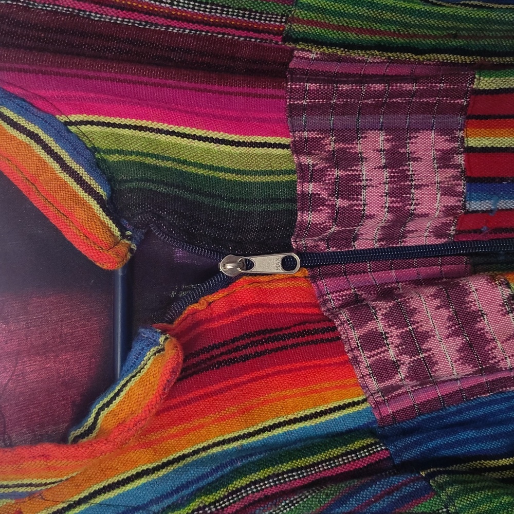 Guatemalan Textile Patchwork Jacket M-Xl - image 3